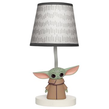 Lambs and Ivy Star Wars The Child Baby Yoda Nursery Lamp with Bulb in Taupe, Gray and White, , large