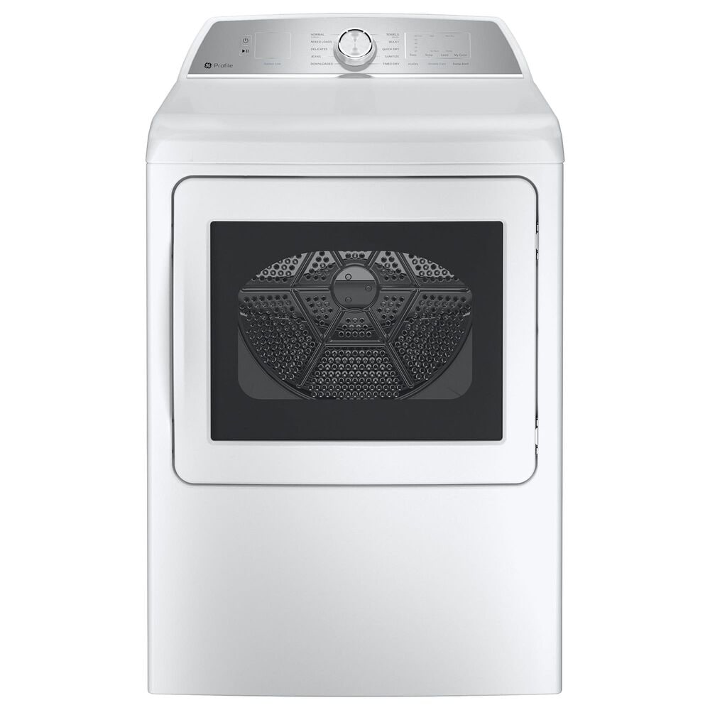 GE Profile 7.4 Cu. Ft. Electric Dryer with Sanitize Cycle and Sensor Dry in White, , large