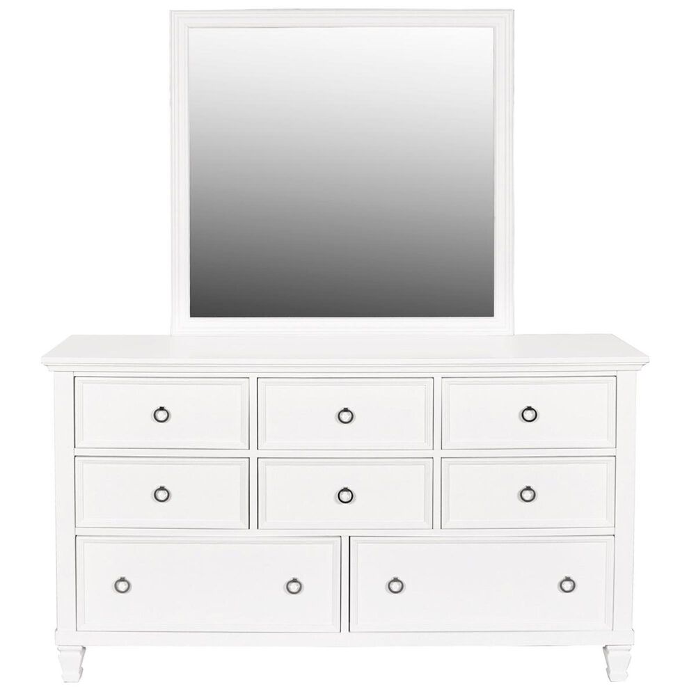 New Heritage Design Tamarack Dresser and Mirror in White, , large