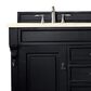James Martin Brookfield 60" Double Bathroom Vanity in Antique Black with 3 cm Eternal Marfil Quartz Top and Rectangle Sink, , large