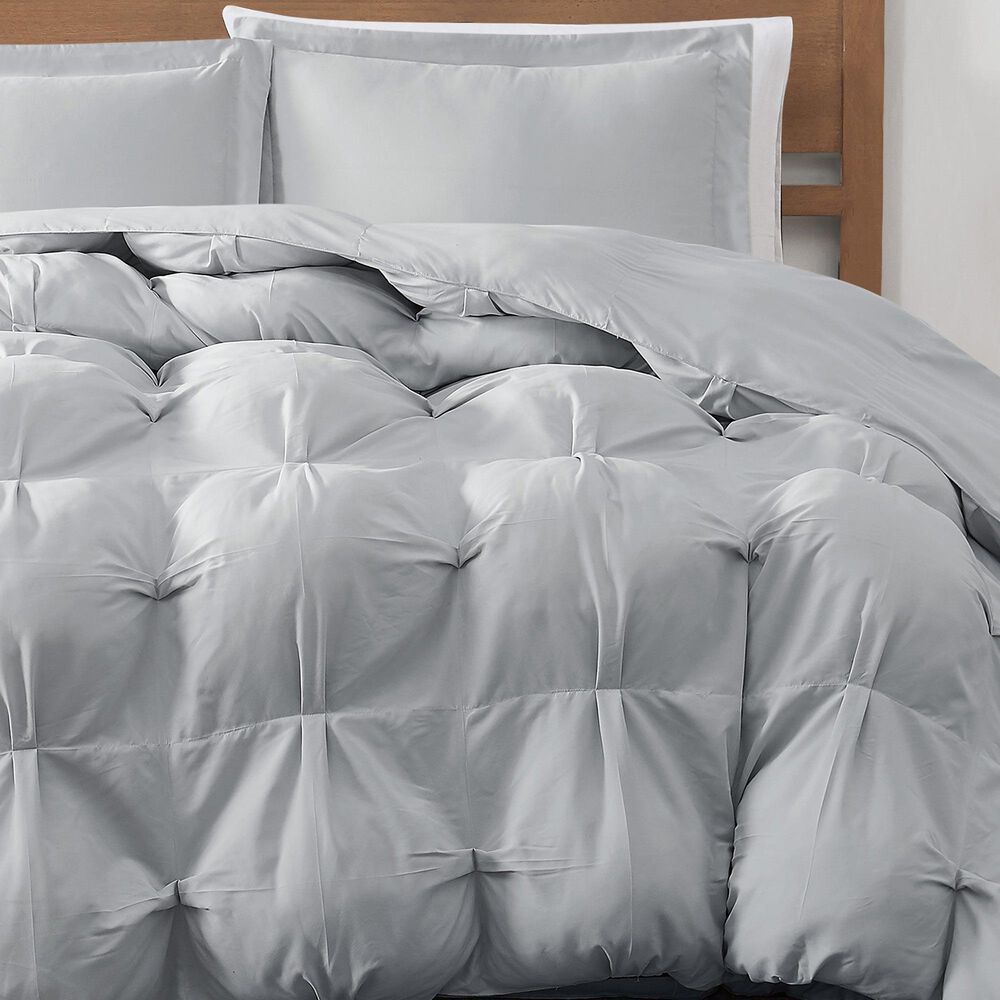 Cloud Puffer White Microfiber 3-Piece Full/Queen Comforter Set