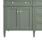 James Martin Brittany 72" Double Bathroom Vanity in Smokey Celadon with 3 cm Arctic Fall Solid Surface Top and Rectangular Sinks, , large