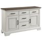 Hawthorne Furniture Drake Sideboard in Rustic White and French Oak, , large
