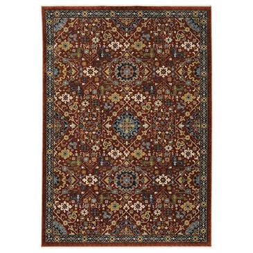 Oriental Weavers Aberdeen Floral 2" x 3" Red Area Rug, , large