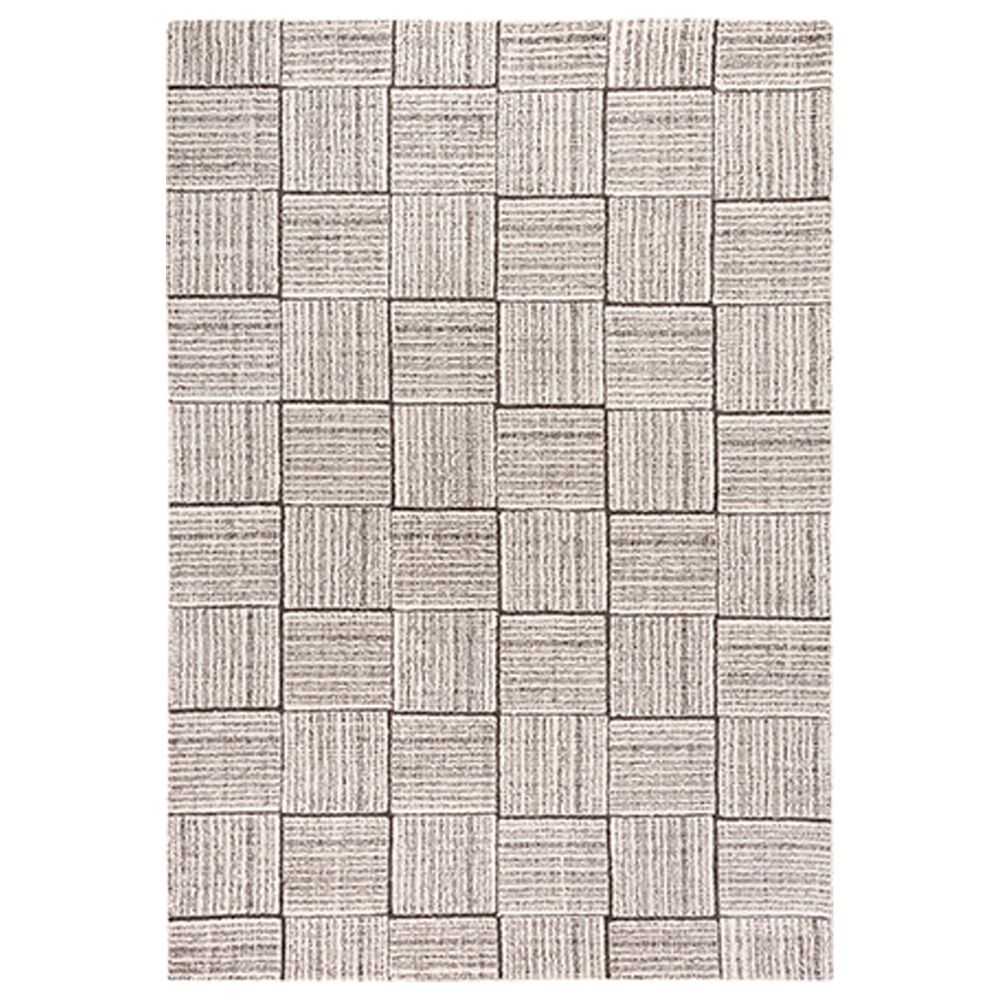 RIZZY Taylor Geometric 5" x 7"6" Gray and Natural Area Rug, , large