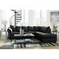 Signature Design by Ashley Darcy Standard Ottoman in Black, , large