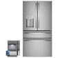 GE Appliances 2-Piece Kitchen Package with 27.9 Cu. Ft. Refrigerator and 2.0 Ice Maker in Stainless Steel, , large