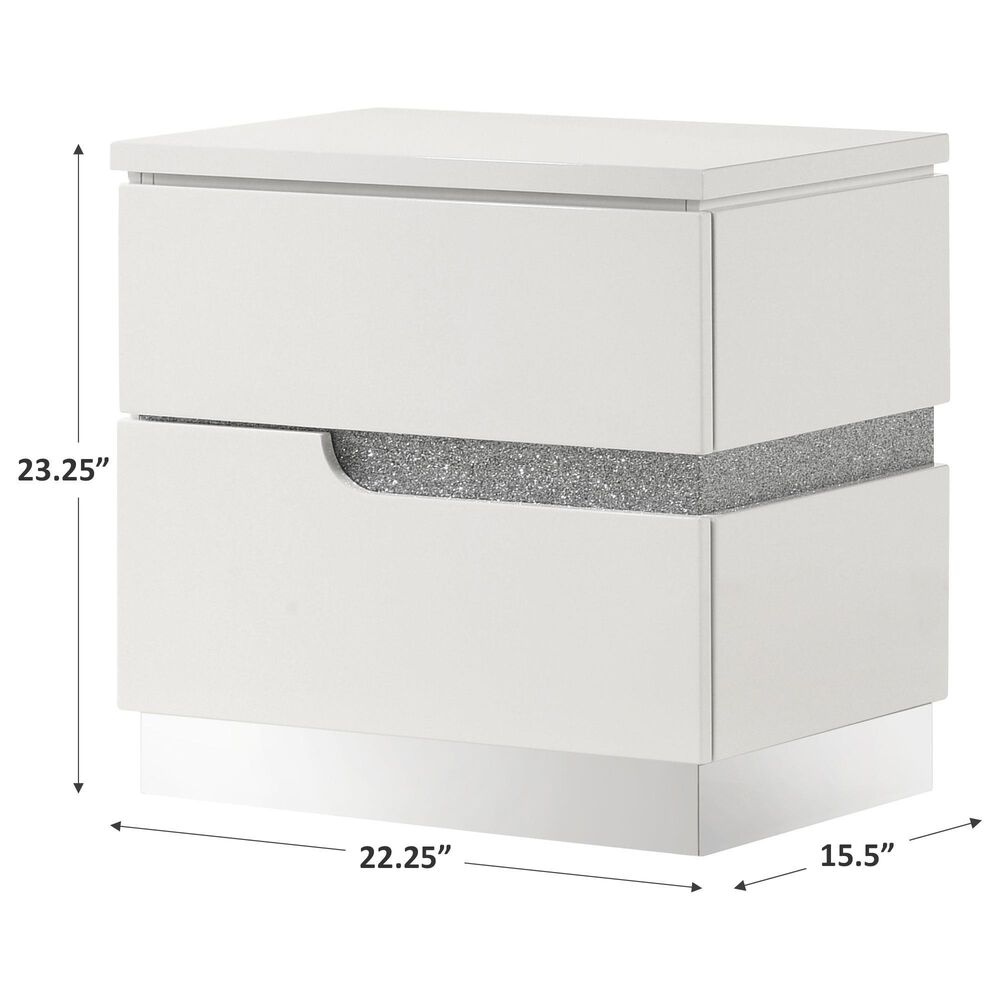 New Heritage Design Paradox 2-Drawer Nightstand in White, , large