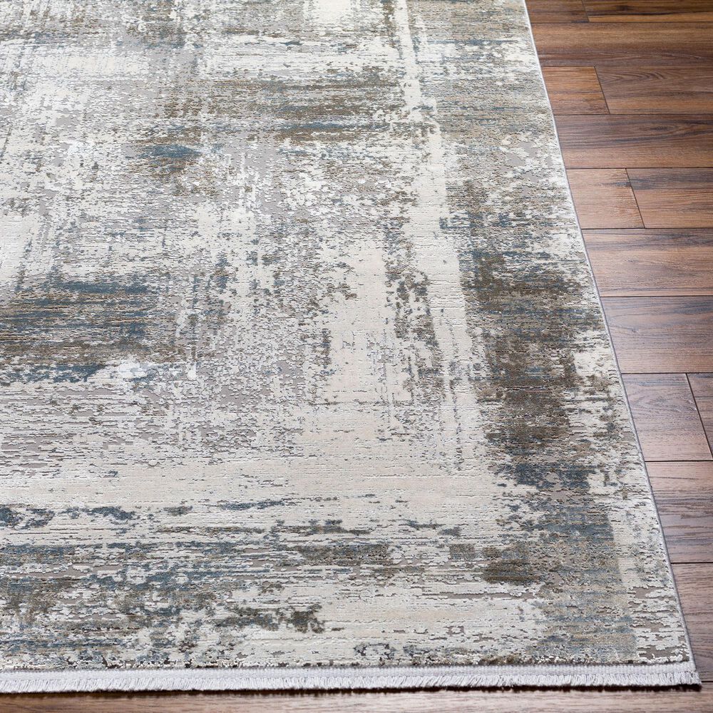 Surya Solar 3&#39; x 8&#39; Cream, Taupe, Gray, Medium Brown, Medium Gray, Tan and Light Gray Runner, , large