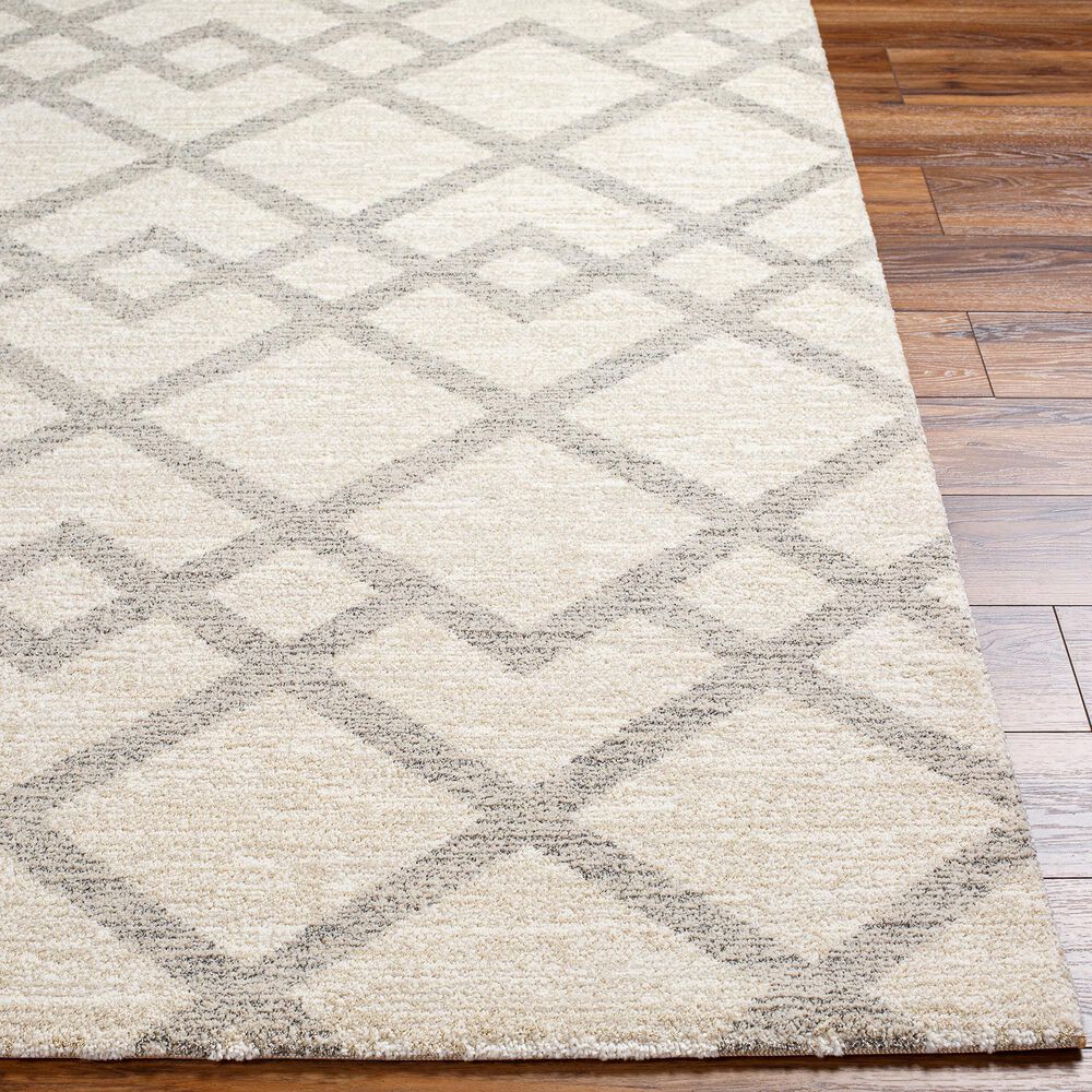 Surya Gavic 4&#39;3&quot; x 5&#39;11&quot; Medium Gray, Ivory and Light Beige Area Rug, , large