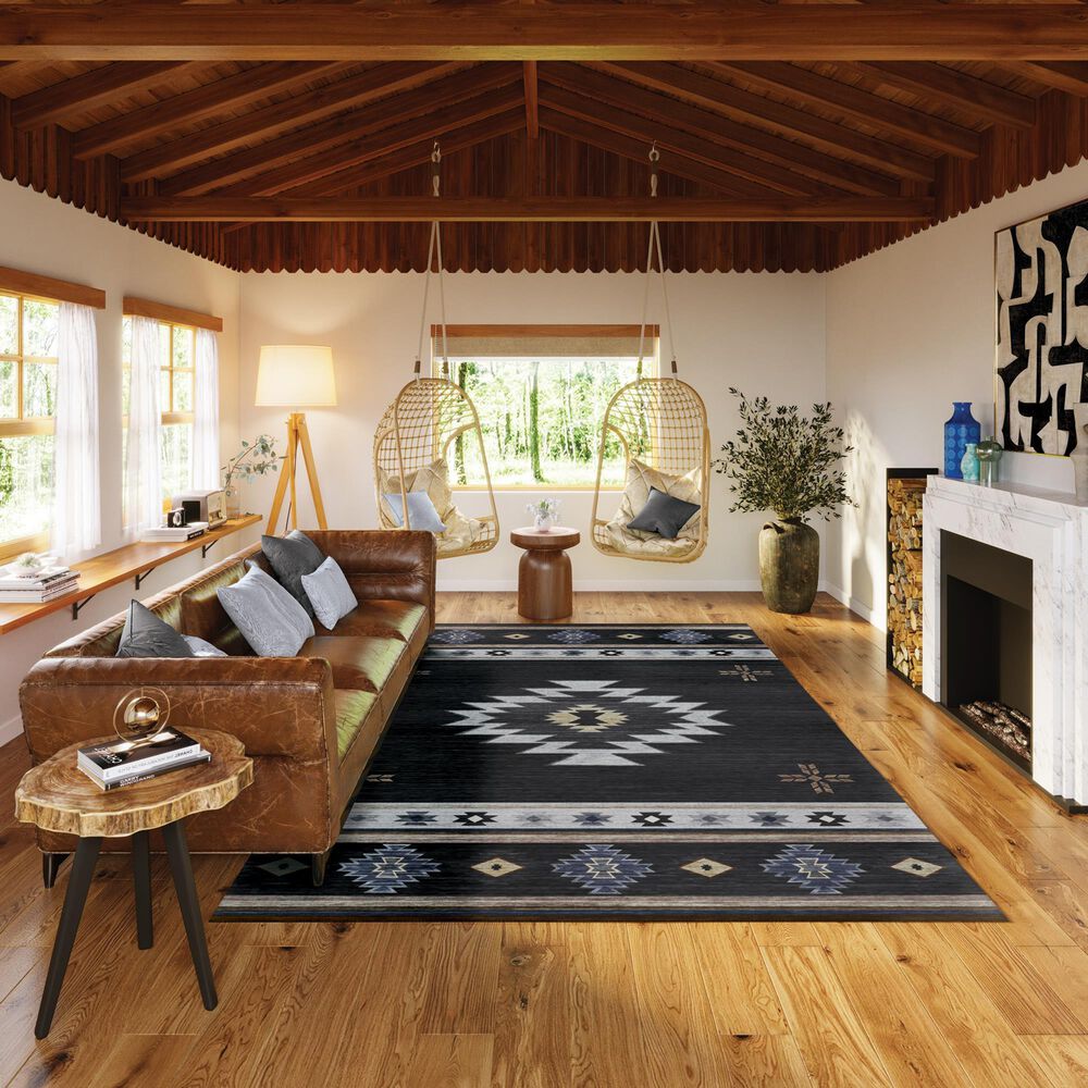 Dalyn Rug Company Phoenix PH4 10&#39; x 14&#39; Black Indoor/Outdoor Area Rug, , large