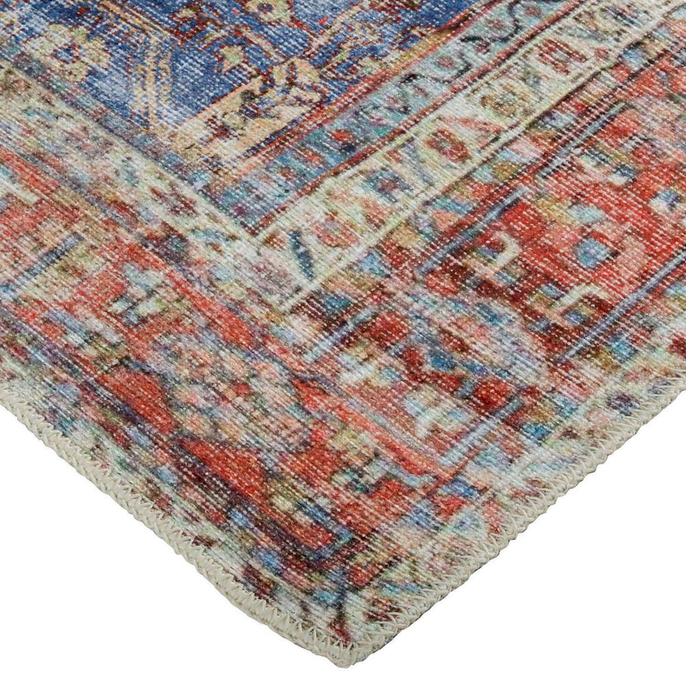Feizy Rugs Percy 7&#39;10&quot; x 9&#39;10&quot; Rust and Blue Area Rug, , large