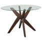 Steve Silver Amalie 5-Piece Round Dining Set in Clear and Walnut, , large