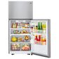 LG 20 Cu. Ft. Top Freezer Refrigerator Reversible Door in Stainless Steel, , large