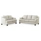 Genoa Ashley Genoa Leather Sofa and Loveseat in Coconut, , large