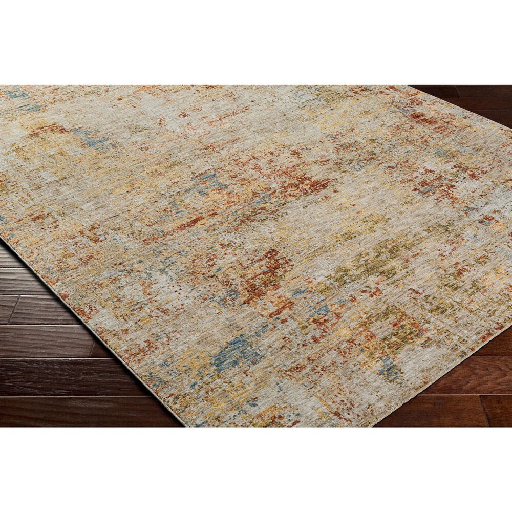 Surya Mona Lisa Abstract 7&#39;10&quot; x 10&#39;3&quot; Tan, Mustard, Olive, Sage, Brick Red, Dark Blue and Burgundy Area Rug, , large