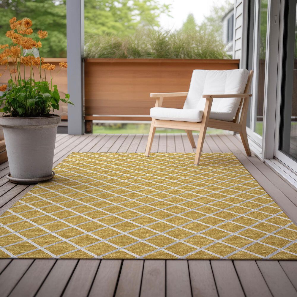 Dalyn Rug Company York 10&#39; x 14&#39; Gold Indoor/Outdoor Area Rug, , large