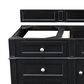 James Martin Brittany 60" Single Bathroom Vanity in Black Onyx with 3 cm Arctic Fall Solid Surface Top and Rectangle Sink, , large