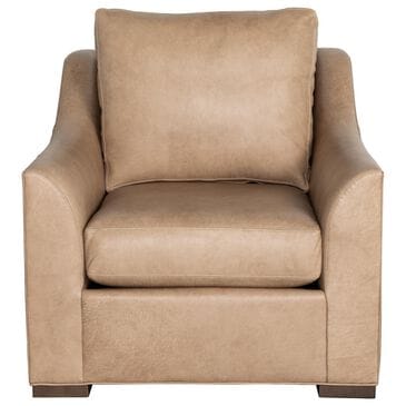 Massoud Alec Leather Chair in Domain Sand, , large
