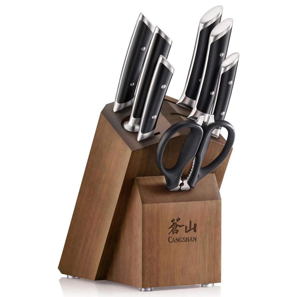 Cangshan Cutlery Helena 8-Piece Knife Block Set in Black, , large