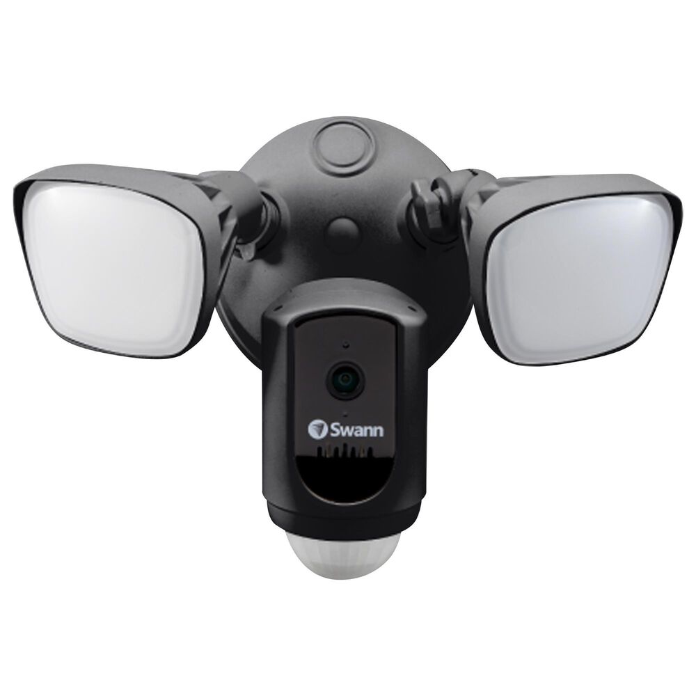 Swann Wi-Fi Floodlight Security Camera in Black, , large