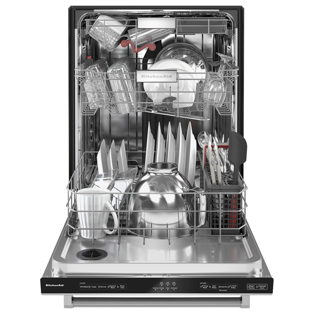 KitchenAid Rise 24&quot; Built-In Dishwasher with 5 Wash Cycles and 44 dBA in Fingerprint Resistant Stainless Steel, , large