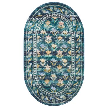 Rifle Paper Co Crafted by Cloth and Company Courtyard 2"3" x 3"9" Oval Hadley Emerald Area Rug, , large