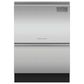 Fisher and Paykel 24" Built-Under Smart Double Drawer Dishwasher with 42 dBA in Stainless Steel, , large