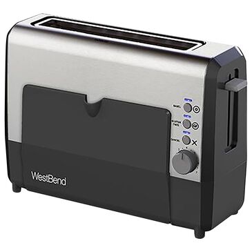 WestBend QuikServe Wide Slot Toaster in Stainless Steel and Black, , large
