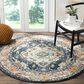 Safavieh Monaco MNC243N-5R 5" Round Navy/Light Blue Area Rug, , large