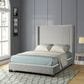 Other Jennie King Velvet Upholstered Headboard in Gray, , large