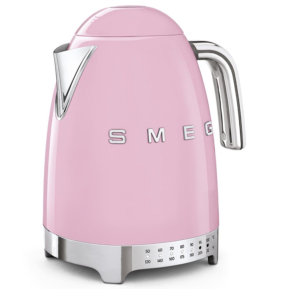 Smeg 1.7L Stainless Steel Retro Style Electric Kettle in Pink, , large