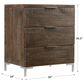 Bernhardt Logan Square 3 Drawer Nightstand in Sable Brown and Gray Mist, , large