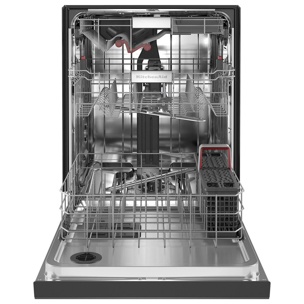 KitchenAid 24&quot; Built-In Pocket Handle Dishwasher with FreeFlex 3rd Rack and Front Control in Black Stainless Steel, , large