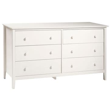 Timberlake Simplicity 6-Drawer Dresser in White, , large