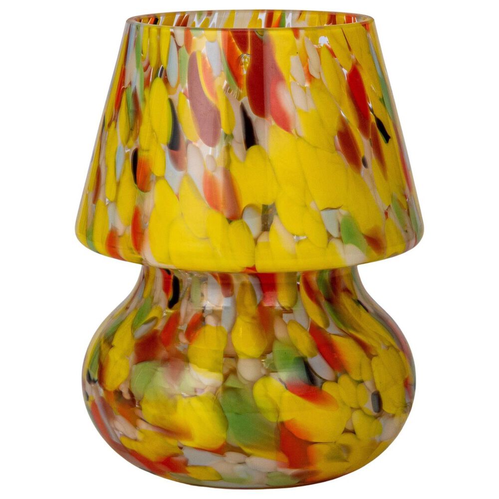 Teak Interiors Blown Glass Confetti Table Lamp in Multicolor, , large