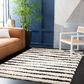 Safavieh Venus Shag VNS603A 4" x 6" Ivory and Black Area Rug, , large