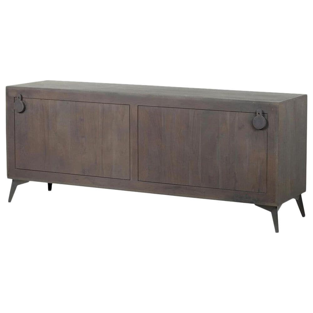 Shell Island Furniture 4-Drawer Credenza in Manor Grey, , large