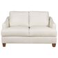 Bassett Leland Leather Loveseat in Ice, , large