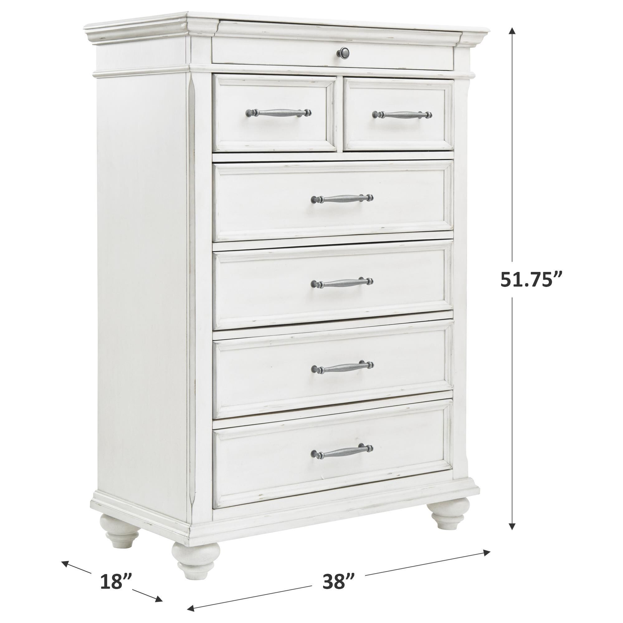 Signature Design by Ashley Kanwyn 7 Drawer Chest in Distressed 