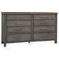 Belle Furnishings Modern Farmhouse 4 Piece Queen Bedroom Set in Dusty Charcoal, , large