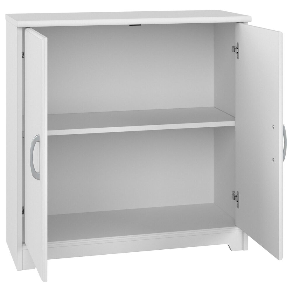 Bush Furniture Cabot Small Entryway Cabinet with Doors in White