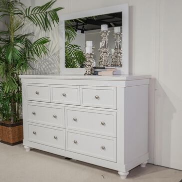 Signature Design by Ashley Grantoni 7-Drawer Dresser and Mirror in White, , large