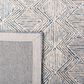 Safavieh Micro-Loop MLP538M 6" x 9" Blue and Ivory Area Rug, , large