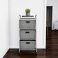 Timberlake Lavish Home 3-Drawer Storage Cart in Gray/Silver, , large