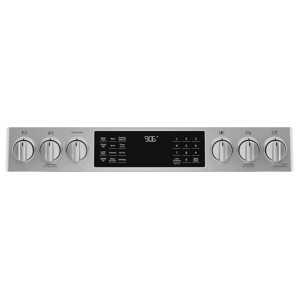 GE Profile 30&quot; Slide-In Front-Control Double Oven Range in Fingerprint Resistant Stainless Steel, , large