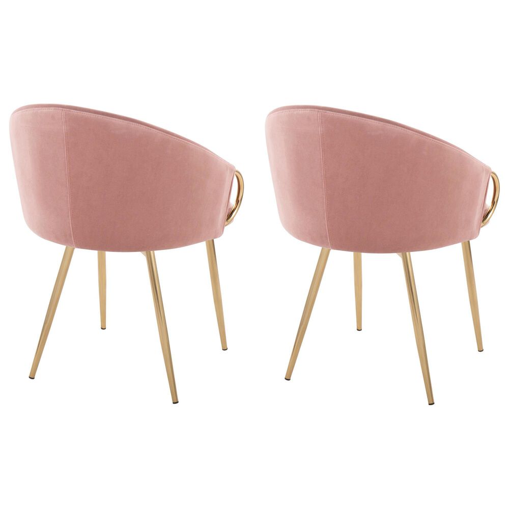 Lumisource Claire Accent Chair in Blush &#40;Set of 2&#41;, , large