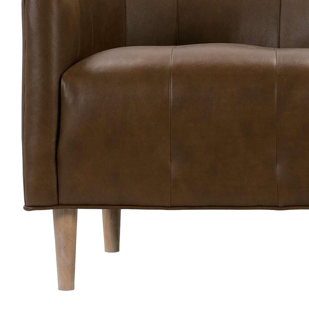 Rowe Furniture Pate Leather Chair in Brown, , large