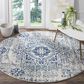 Safavieh Evoke EVK260C-5R 5"1" Round Ivory/Blue Area Rug, , large