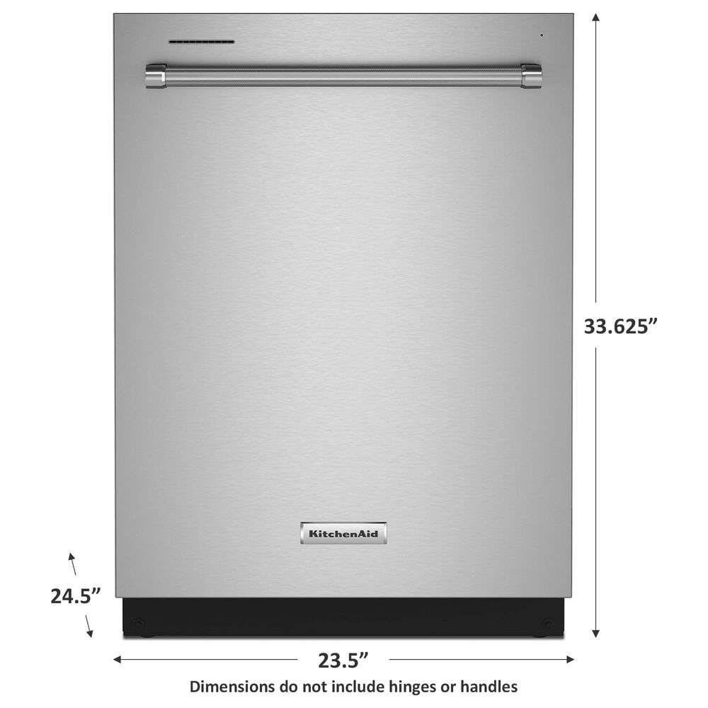 KitchenAid 24&quot; Built-In Bar Handle Dishwasher with 39 Decibel in Stainless Steel, , large